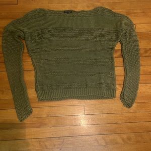 Sarah Pacini moss green cotton sweater